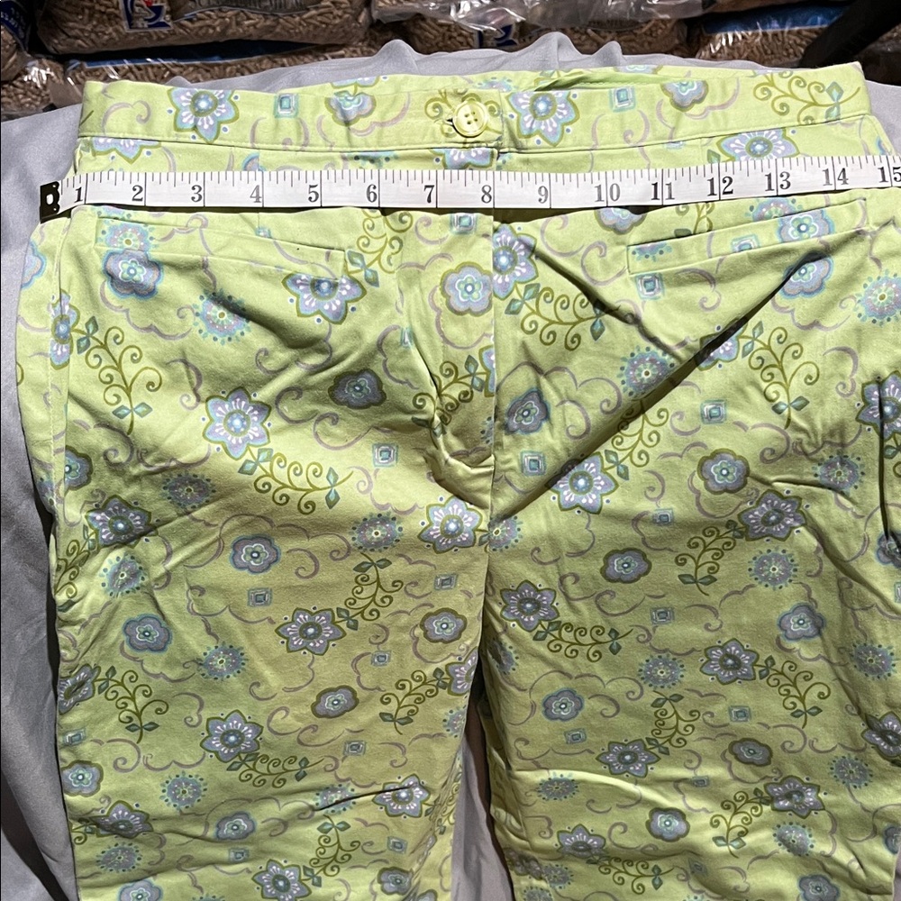 Willi Smith Lime Floral Capris
